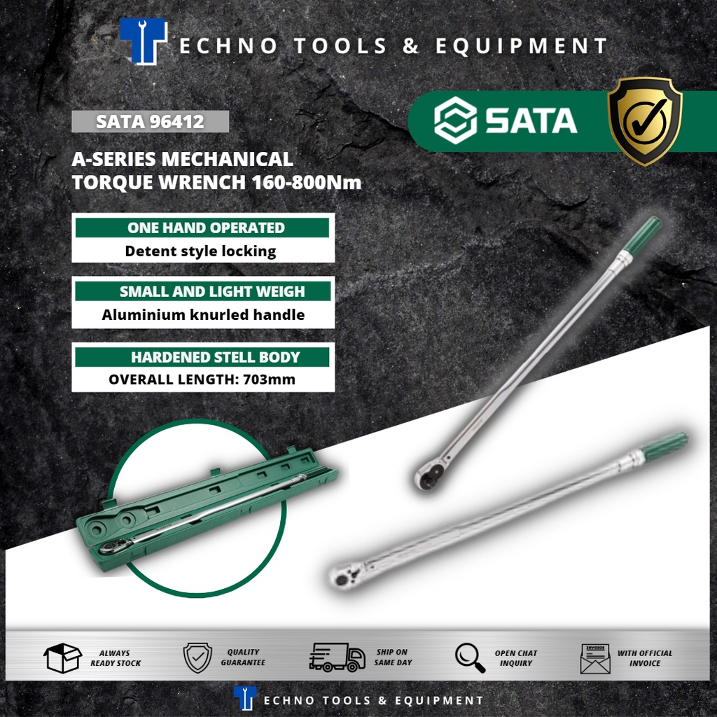 SATA 96612 A-SERIES MECHANICAL TORQUE WRENCH 160-800Nm