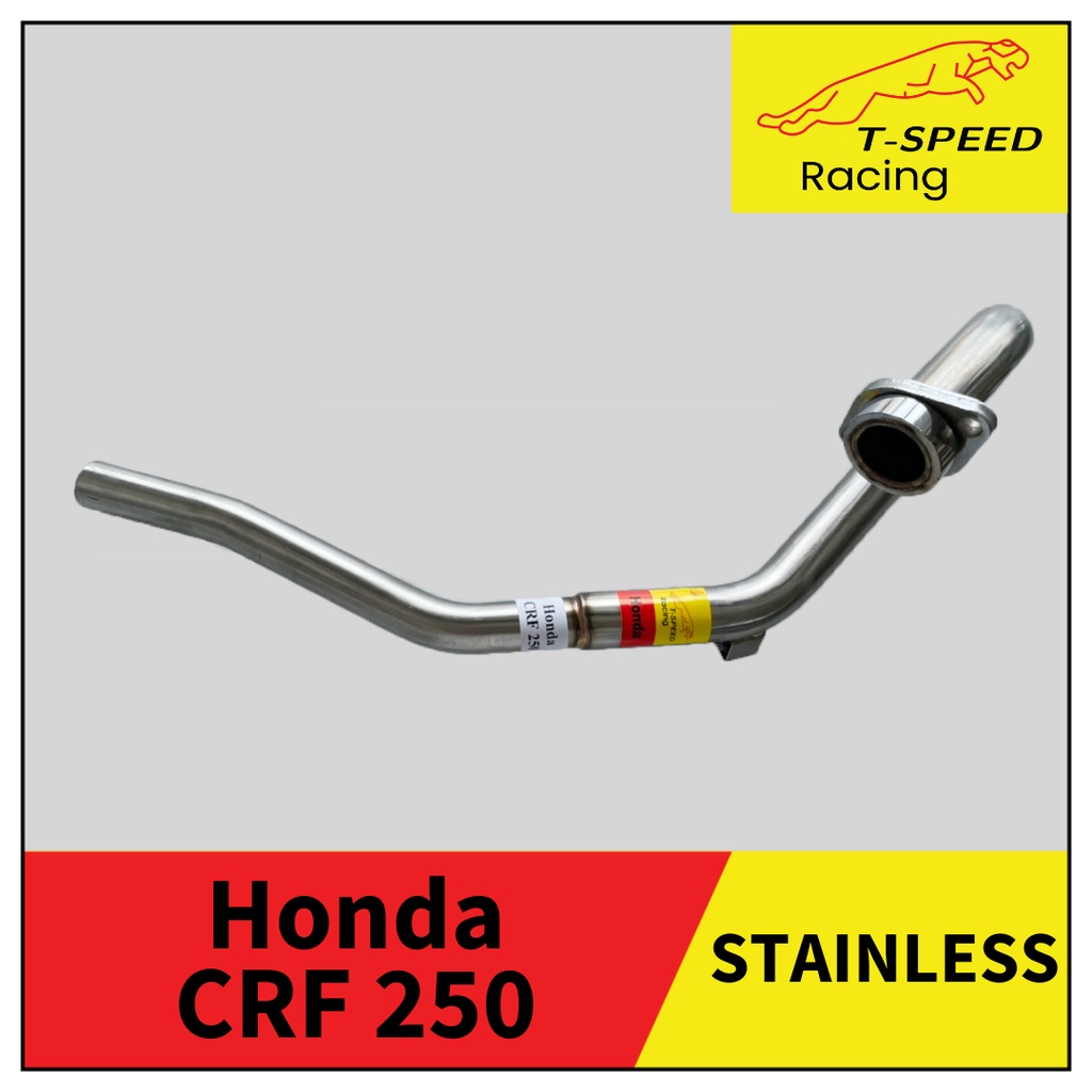 คอท่อ Honda CRF 250 สแตนเลส 🔩 Stainless steel แท้ เกรด 304 หนา: 1.2 มิลลิเมตร ขนาด: STD ไล่จากคอบน 3