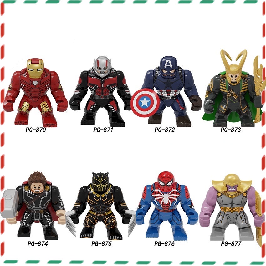 โมเดลฟิกเกอร์ Marvel Avengers Spiderman Hulk Thor Captain America ของเล่นสําหรับเด็ก