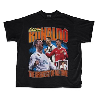 Cristiano Ronaldo เสื้อยืด โอเวอร์ไซซ์ - เสื้อยืด The GOAT/Cristiano Ronaldo