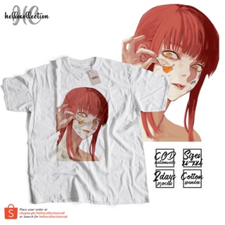 เสื้อยืดสีขาว Anime Shirt Chainsaw Man - Makima Faceเสื้อยืด เสื้อยืดสีพื้น_45