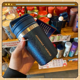 แก้วน้ํา Starbucks Stanley Glitter Collection Blue Holiday Christmas 2022