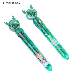 Timehebay ปากกาลูกลื่น 0.5 มม. 10 สี สําหรับโรงเรียน คริสต์มาส EN