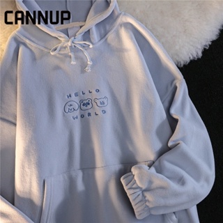 CANNUP เสื้อกันหนาว แขนยาว ทรงหลวม สไตล์เกาหลี สําหรับผู้หญิง A28J00Q A28J0JN