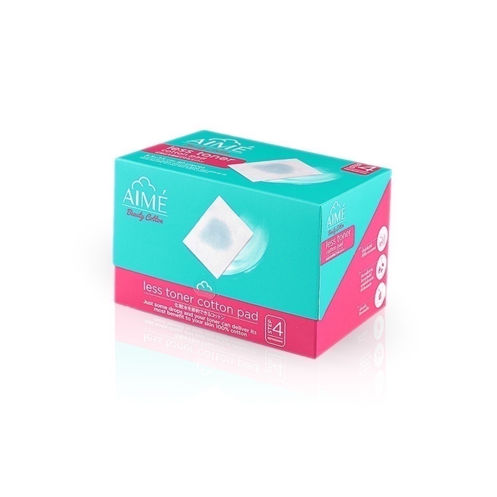 Aime Less Toner Cotton Pad : เอเม่ สำลี สำลีเช็ดหน้า แผ่นบาง  x 1 ชิ้น alyst