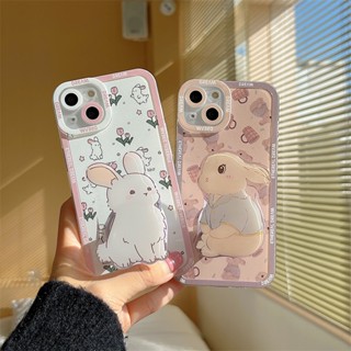 เคสโทรศัพท์มือถือ ลายกระต่ายสีขาว พร้อมขาตั้ง สําหรับ Huawei Mate 30 40 50 Pro P30 P40 P50 Pro Honor 50 60