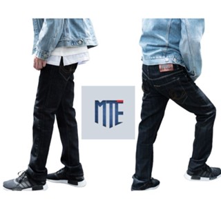 MTE กางเกงยีนส์ผู้ชาย ยีนส์ผู้ชาย ทรงกระบอกเล็ก ผ้ายืด เป้าซิป สีมิดไนท์ดำ ยี่ห้อMIGAL รุ่น112/1 สินค้าพร้อมส่ง เอว28-36