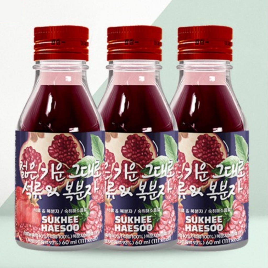 [SUKHEE Haesoo] Hangover Care Drink Pomegranate & Raspberry 60ml Taurine Oriental Raisine tree수 / จา