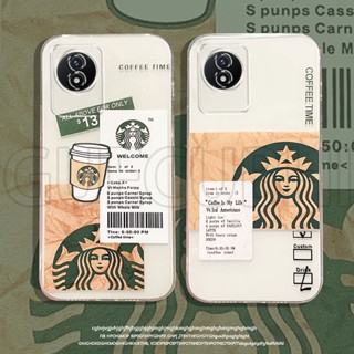 เคสซิลิโคนนิ่ม แบบใส ลายกาแฟ สําหรับ Vivo Y02 Vivo Y02 2022 Vivo Y02 2022