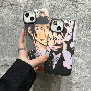 เคสแข็ง สำหรับ ไอโฟน iPhone 14 Pro Max iPhone 13 Pro Max iPhone 12 Pro Max iPhone 11 Cartoon Zoro โซโร่ &amp; Luffy ลูฟี่ Hard Case