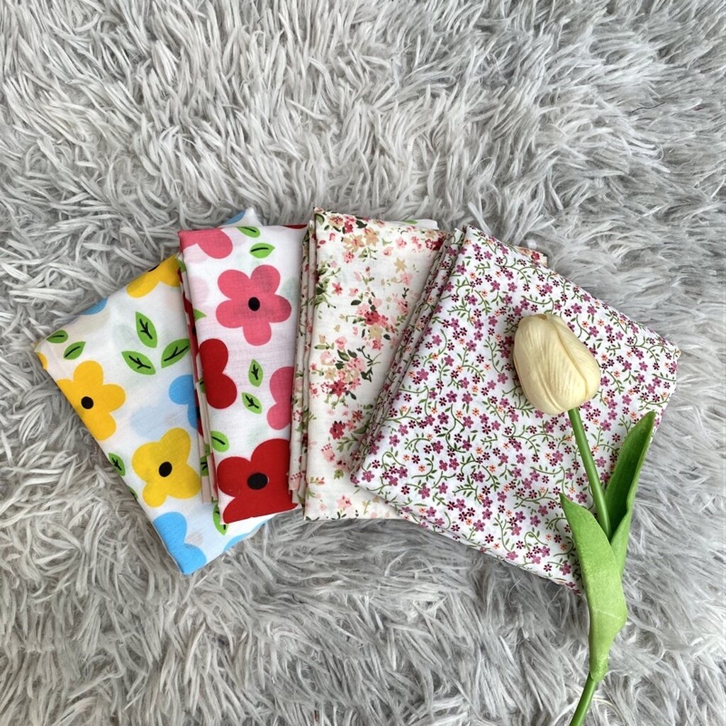 พร้อมส่ง ผ้าลายดอกไม้ พร็อพถ่ายสินค้า ปิคนิค ผ้าปูโต๊ะ