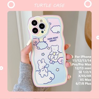 [พร้อมส่ง] เคสโทรศัพท์มือถือ ซิลิโคน ลายการ์ตูนหมี ดอกไม้ สําหรับ iPhone 14 13 12 11 PROMAX XS XR XSMAX SE2020 6 7 8PLUS MINI