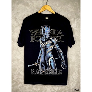 Blackpantherเสื้อยืดสีดำสกรีนลายPG72