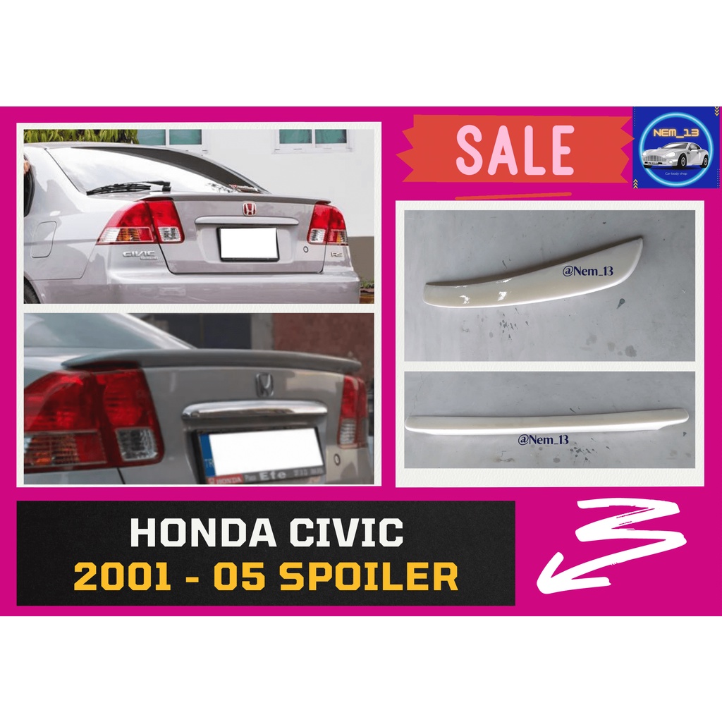♥ สปอยเลอร์แบบแนบ เป็ดเล็ก Honda Civic 2001-05