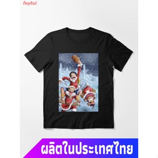 New  discount One Piece หนึ่งชิ้น อะนิเมะ โจรสลัด Masukkamar One Piece Merry Christmas Essential T-Shirt เสื้อยืด 8_39