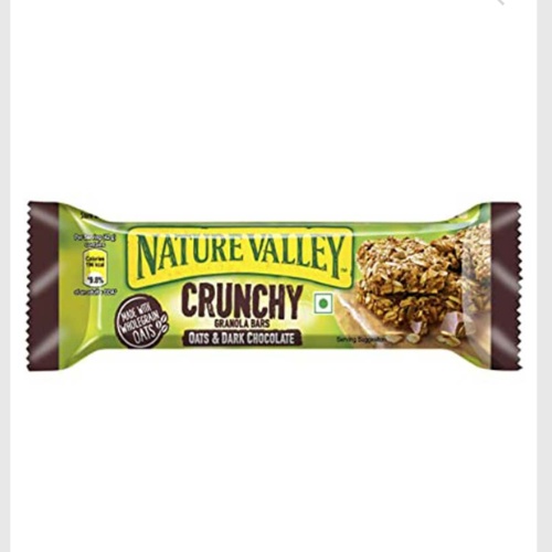 เนเจอร์ วัลเล่ย์ ผสมข้าวโอ๊ตและช็อคโกแลต 42 กรัม - Crunchy Granola Bars Oats'n Dark Chocolate 42g Nature Valley brand