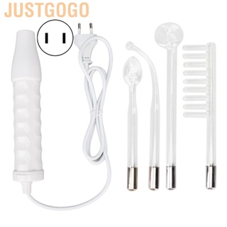 Justgogo High Frequency Skin Therapy Machine Professional Portable Firming Wand for Hair 100‑240V