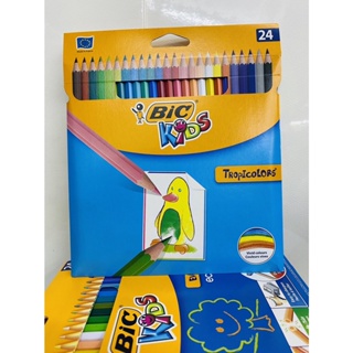BIC_Kidsดินสอสีไม้จากประเทศฝรั่งเศษ24สีTROPICOLORS