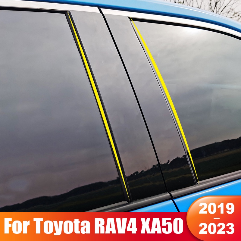 For Toyota RAV4 2019 2020 2021 2022 2023 RAV 4 XA50 Hybrid Car Door Window B/C Pillar Post Trim Cove
