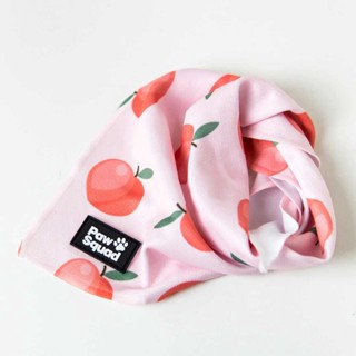 (สั่งพิมพ์ชื่อได้) Peachy Bandana | ผ้าพันคอสุนัข ผ้าพันคอแมว สัตว์เลี้ยง