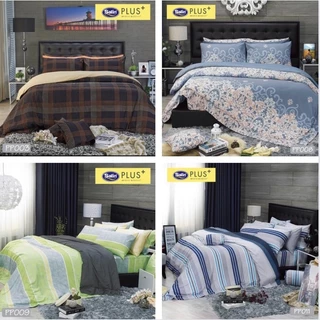 satin plus+ ชุดเครื่องนอน(พร้อม 15 ลายใหม่ล่าสุด) 2 สไตล์ในผืนเดียว ครบชุด 6 ชิ้น(รวมผ้านวม)ผ้านุ่ม ไร้รอยต่อ