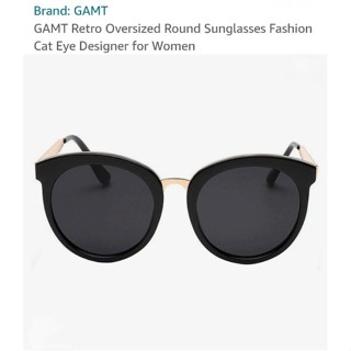 แว่นกันแดด GAMT Oversized Round Sunglasses Retro Tide Designer Eyewear.