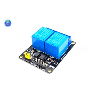 2-channel 12V relay module with optocoupler isolation low-level trigger