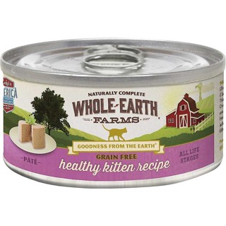 อาหารลูกเปียกแมวระดับพรีเมี่ยม  Whole Earth Farms Grain Free Wet Cat Food Kitten 85 กรัม