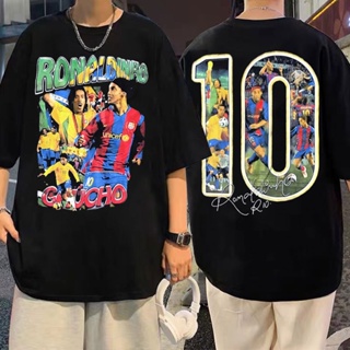 ถูกที่สุด Hot Sale Marino Morwood Ronaldinho Graphic Print Tshirt Man Streetwear Men d  Tee Fashion T-shirt Male Hip Hop