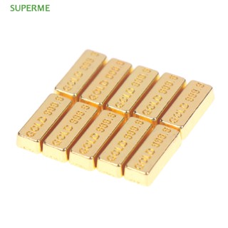 Superme โมเดลเหรียญทอง 1:12 สําหรับตกแต่งบ้านตุ๊กตา 10 ชิ้น ต่อชุด