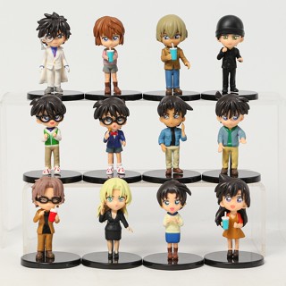 โมเดลฟิกเกอร์ Pvc รูปนักสืบโคนัน Jimmy KudoRachel Moore Haibara Ai Anita Hailey Okiya Subaru Kaitou Kiddo Heiji Mouri Ran Vermouth Berumotto ของเล่นสะสม สําหรับเด็ก 12 ชิ้น