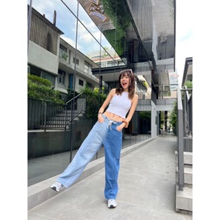 waffle Jeans (กางเกงยีนส์เชือกผูก)