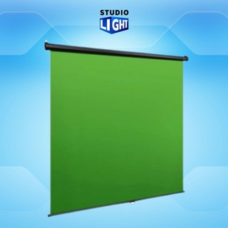 ฉากเขียว แบบแขวนผนัง Roll Up Green Screen Hanging Scene 180x200 CM ฉากหลัง กรีนสกรีน เหมาะสำหรับทำ Chromakey