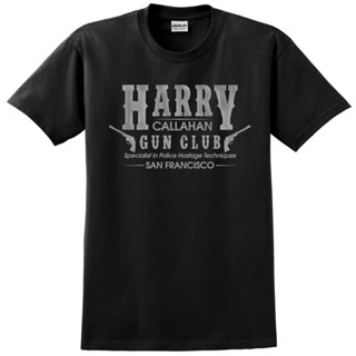 [COD] {พร้อมส่ง เสื้อยืดแขนสั้นลําลอง ผ้าฝ้าย 100% พิมพ์ลาย Dirty Harry Inspired Callahan Club Clint Eastwood Film