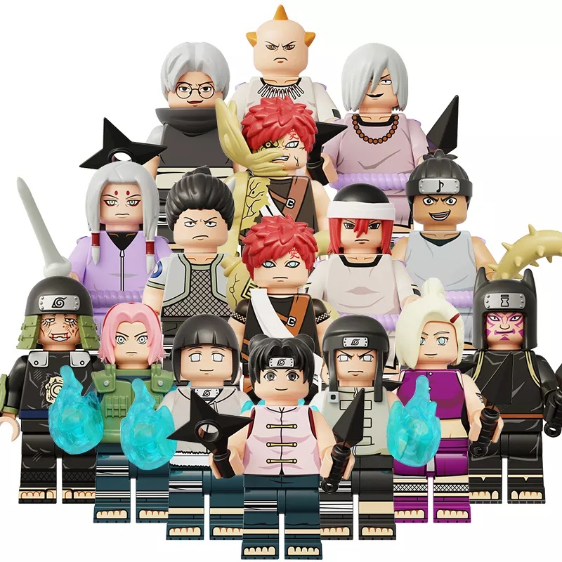 ฟิกเกอร์ตัวต่อ อนิเมะญี่ปุ่น Uzumaki Gaara Senju Hashirama Sakula Kankuro Sarutobi Tenten ขนาดเล็ก ของเล่นสําหรับเด็ก