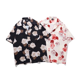 เสื้อเชิ้ตฮาวาย เสื้อHawaiiสไตล์เกาหลี เสื้อเชิ้ตแขนสั้นไซส์ใหญ่ ใส่ได้ทั้งชาย-หญิง Hawaii รุ่น 2105