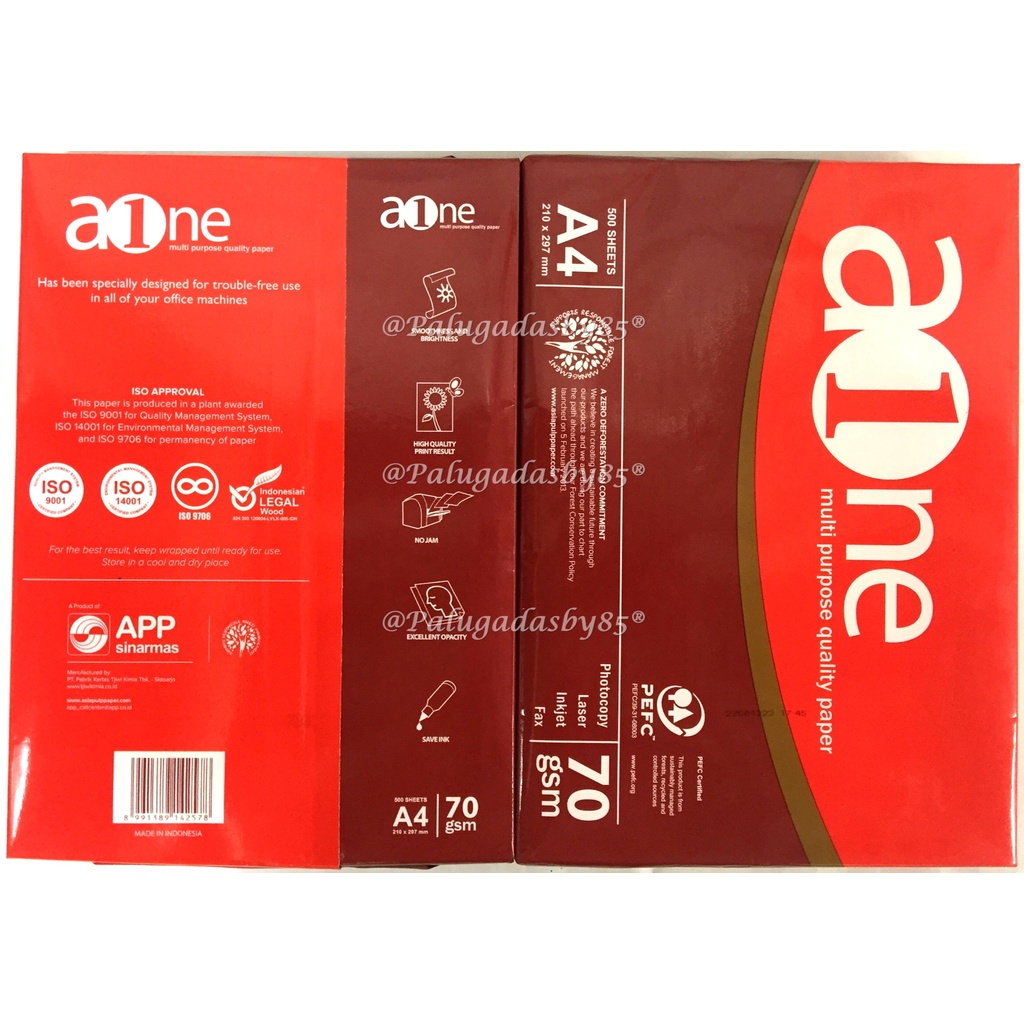 กระดาษ AONE A4 70 แกรม HVS (1 แพ็ค) / กระดาษ A-ONE A4 70 HVS / A ONE A4 70 HVS / A4 70 Gsm HVS / A O