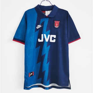 เสื้อกีฬาแขนสั้น ลายทีมชาติฟุตบอล Arsenal away 1995 season AAA สไตล์วินเทจ ไซซ์ S-XXL