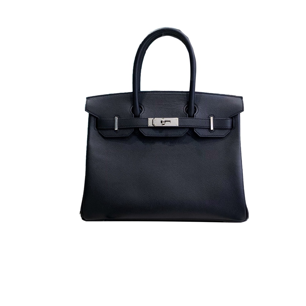 ♤﹍Hermes Hermes Birkin กระเป๋าสุภาพสตรี สีดำ กระเป๋าถือ Authentic