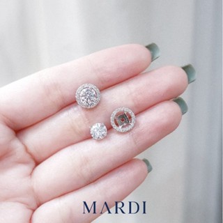 Mardi Jewelry ต่างหูเงินแท้ Earrings Jacket Royal Circle ต่างหูถอดได้ ถอดใส่ได้2แบบ