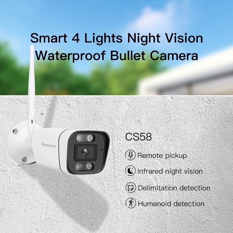 VStarcam CS58 1296P Outdoor IP Camera กล้องวงจรปิดไร้สาย ภายนอก กันน้ำ 3.0ล้านพิกเซล ราคา ถูกที่สุด ดีลบีเคเค แกลเลอรีภาพที่ 7