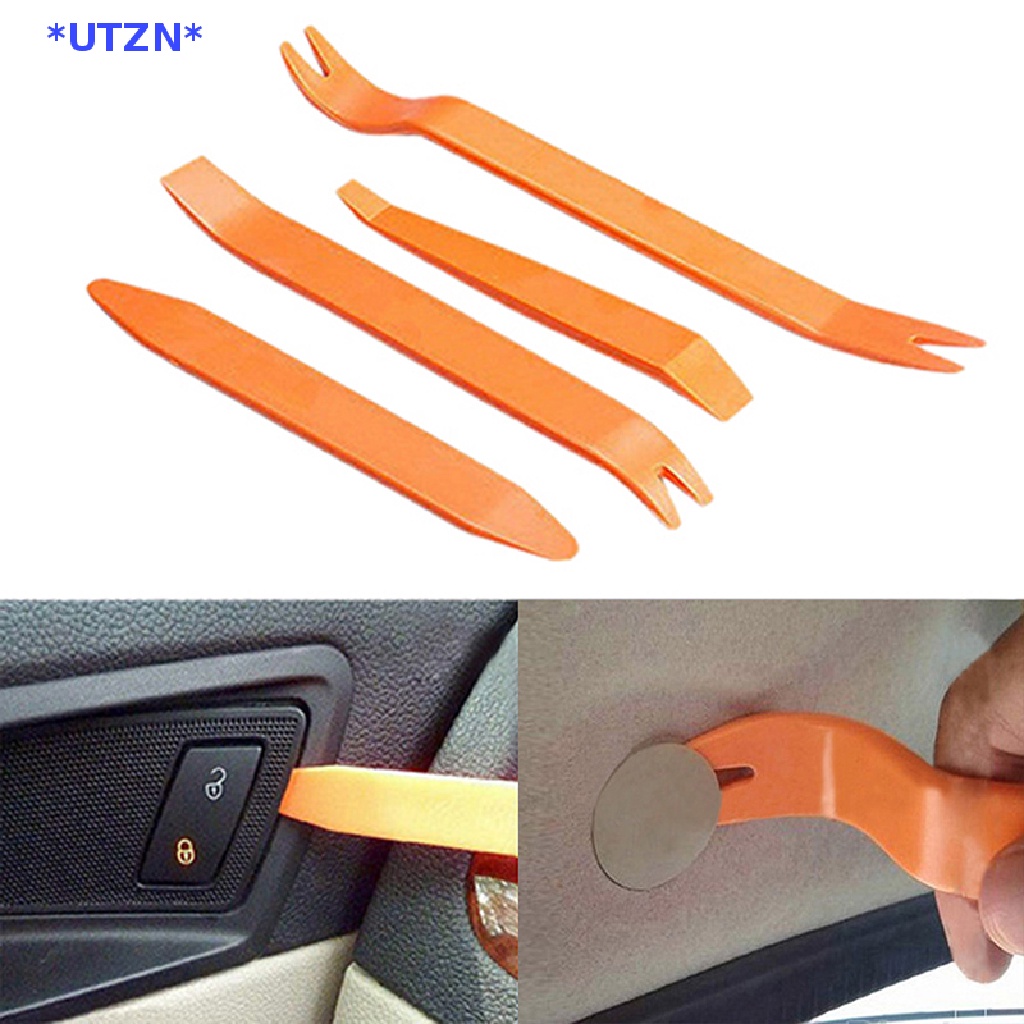Utzn> ชุดเครื่องมืองัดแผงประตูวิทยุรถยนต์ อเนกประสงค์ 4 ชิ้น