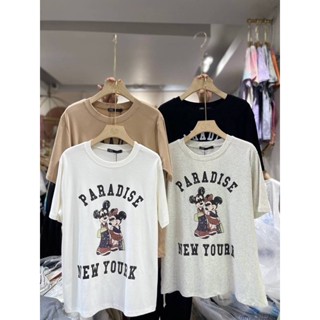 เสื้อยืดลายมิกกี้ Paradise New York 🖤🤍ป้ายห้อย