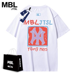 2023 Mbl ใหม่ เสื้อยืด แขนสั้น ครึ่งแขน ผ้าฝ้าย ทรงหลวม ลาย New York แฟชั่นฤดูใบไม้ผลิ และฤดูร้อน สําหรับผู้ชาย