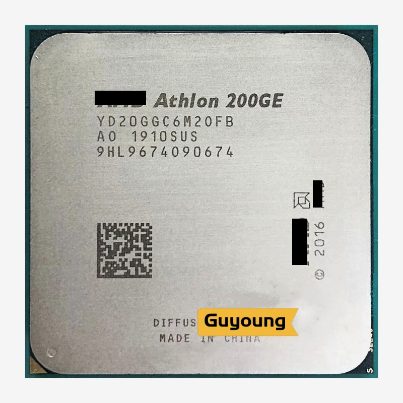 โปรเซสเซอร์ CPU Athlon 200GE X2 200GE 3.2 GHz Dual-Core Quad-Thread YD200GC6M2OFB / YD20GGC6M2OFB ซ็