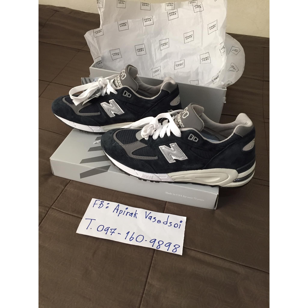 New balance 990v2 Size 8 US M990NB2 Navy แท้ 100%