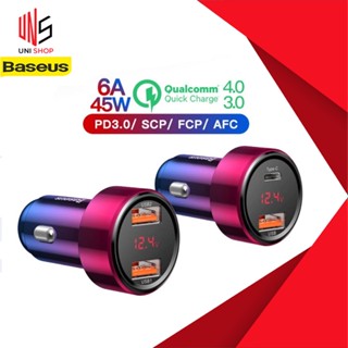 🔥ส่งจากไทย🔥Baseus ที่ชาร์จในรถ 45W 6A Quick Charge QC4.0 และ PD3.0 Car Charger ที่ชาร์จ ในรถ