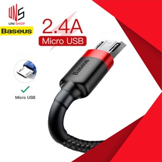 🔥ส่งเร็ว/แท้🔥BASEUS สายชาร์จเร็ว สายถัก Android Micro USB รองรับ Fast Charge 2.4A สายชาร์จแอนดรอย สายไมโคร สายMicro