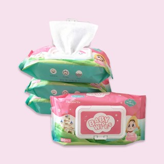 Anastasia กระดาษทิชชู่เปียก Baby Wipes สูตรน้ำบริสุทธิ์ 80 แผ่น