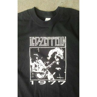 [COD] เสื้อยืดผ้าฝ้าย 100% พิมพ์ลาย Led Zeppelin 77 Jimmy Page สไตล์วินเทจ โอเวอร์ไซซ์ ไซซ์ XS-6XL สําหร